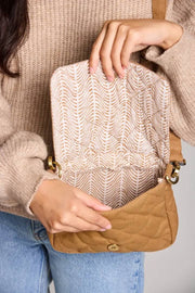 Borsa a tracolla trapuntata Hindbag Margault - Marrone cannella
