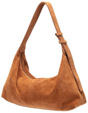 Borsa morbida in pelle scamosciata Elie Beaumont - Marrone chiaro