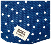 Marsupio in tela di cotone Roka Mill Hill - Pois blu scuro