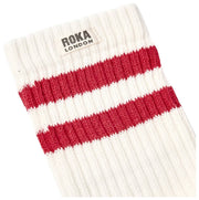 Calzini Roka Windsor Stripe Crew - Rosso mirtillo
