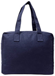 Borsa tote media Roka Sloane in tela di cotone - Blu navy