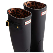 Stivali Wellington Hunter Original Tall Leopard Backstrap - Nero/Beige