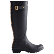 Stivali Wellington Hunter Original Tall Leopard Backstrap - Nero/Beige