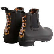 Stivali Chelsea Hunter Original Leopard con cinturino posteriore - Nero/Beige