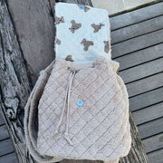 Zaino con patta Teddy Moon Nude - Marrone/Crema