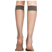 Calzini al ginocchio Falke Seidenglatt 15 denari - Grigio carbonio