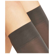 Calzini al ginocchio Falke Seidenglatt 40 denari - Grigio carbonio