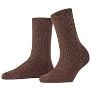 Calzini Falke Shiny Rib - Marrone scuro