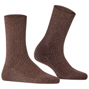 Calzini Falke Shiny Rib - Marrone scuro