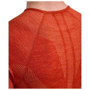 Camicia regolare a maniche lunghe con tecnologia di lana Falke - Rosso peperoncino