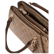 Borsa a tracolla di lusso GUESS Noelle II - Logo marrone latte
