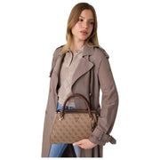 Borsa a tracolla di lusso GUESS Noelle II - Logo marrone latte