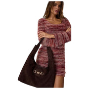 Borsa hobo GUESS Sunset - Marrone espresso