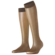 Calzini alti al ginocchio Falke Glitter 30 denari - Marrone/Oro