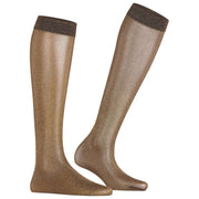 Calzini alti al ginocchio Falke Glitter 30 denari - Marrone/Oro