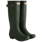 Stivali Wellington Hunter Original alti foderati in tartan - Verde oliva scuro
