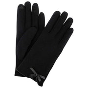 Guanti termici Smartouch Isotoner con dettaglio fiocco - Nero