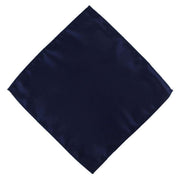 Michelsons of London Contast Floral Bow Tie and Plain Pocket Square Set - Navy