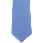 Michelsons of London Slim Satin Polyester Pocket Square and Tie Set - Ice Blue