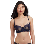 Reggiseno a balconcino in pizzo Skarlett Blue Entice - Nero/Midnight Navy