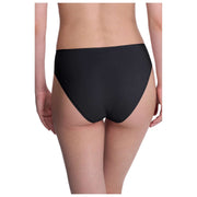 Slip Natori Bliss in cotone nudo dal taglio alto - Nero