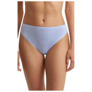 Slip Natori Bliss in cotone nudo dal taglio alto - Blu Nebbia