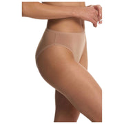 Slip Natori Bliss in cotone nudo dal taglio alto - marrone chiaro