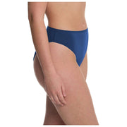 Slip Natori Bliss a taglio alto in cotone nudo - Blu cobalto scuro