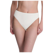 Slip Natori Bliss in cotone nudo dal taglio alto - Avorio