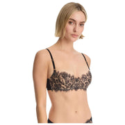 Reggiseno a balconcino in pizzo Skarlett Blue Entice - Nero/nylon marrone chiaro