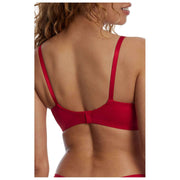 Reggiseno a balconcino in pizzo Skarlett Blue Entice - Ciliegia brillante/nylon marrone chiaro