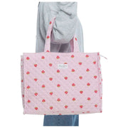 Borsa shopper grande Moon Nude Fragola - Rosa/Rosso
