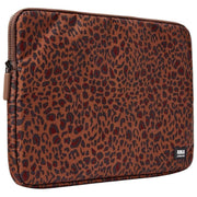 Custodia per laptop in tela riciclata Roka Brick Lane - Mini Leopard Brown