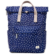 Zaino medio Roka Canfield B in tela riciclata - Pois blu scuro