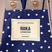 Zaino medio Roka Canfield B in tela riciclata - Pois blu scuro