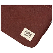 Portafoglio piccolo in tela riciclata Roka Carnaby - Marrone cioccolato