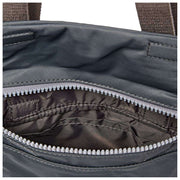Borsa a tracolla piccola in nylon riciclato Roka Stratford - Grigio Beluga