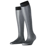 Calzini alti al ginocchio Falke Glitter 30 denari - Nero/Argento