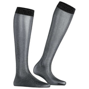 Calzini alti al ginocchio Falke Glitter 30 denari - Nero/Argento