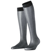 Calzini alti al ginocchio Falke Glitter 30 denari - Nero/Argento