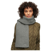 Superdry & Co Ribbed Knit Scarf - Grey Marl