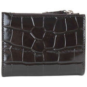 Borsa porta carte con patta sottile in coccodrillo goffrato Vivienne Westwood - nera