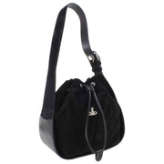 Borsa a secchiello in pelle scamosciata Vivienne Westwood Stacey - Nera