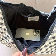 Moon Nude Classic Hoop Bag - Nero/Bianco