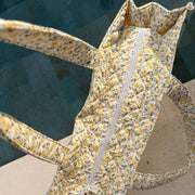 Borsa shopper grande Moon Nude Buttercup - Giallo/Bianco