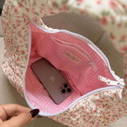 Moon Nude Peony Hoop Bag - Rosa/Bianco