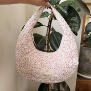 Moon Nude Peony Hoop Bag - Rosa/Bianco