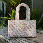 Borsa shopper mini Moon Nude Peony - Rosa/Bianco