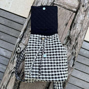 Zaino classico con patta Moon Nude - Nero/Bianco