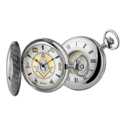 Woodford Masonic Albert Pocket Watch - Silver